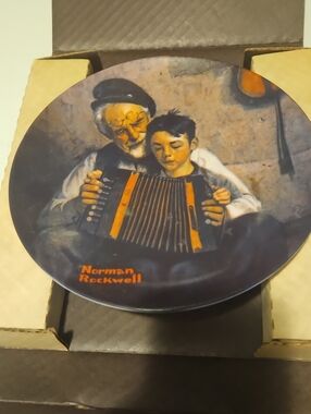 Knowles Norman Rockwell "The Music Maker" Collectable Plate